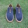 Handmade Men Navy Blue Suede Shoes, Custom Made Shoes | RebelsMarket