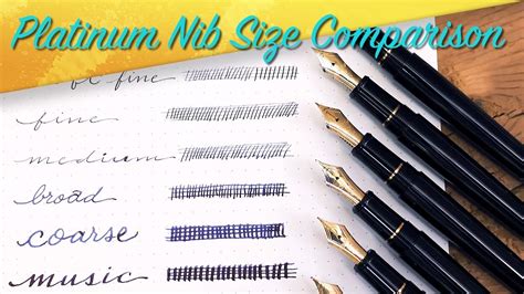 Platinum Fountain Pen Nib Comparison - YouTube