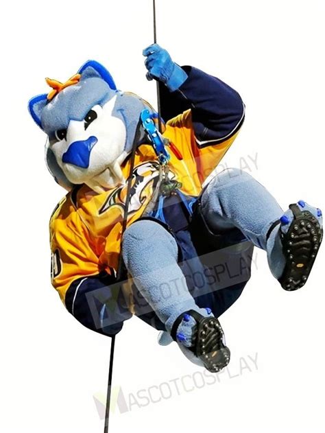 Nashville Predator Gnash Sabretooth Tiger Mascot Costume