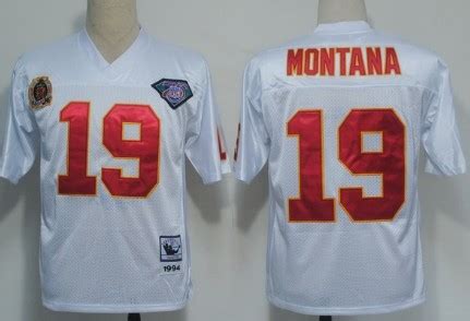 Kansas City Chiefs #19 Joe Montana Red 75TH Throwback Jersey on sale ...