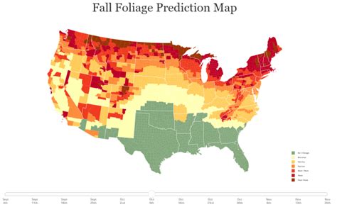 Map shows where fall colors are peaking