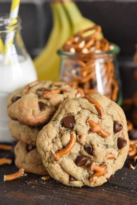 Sweet & Salty Chunky Monkey Chocolate Chip Cookies | The Novice Chef