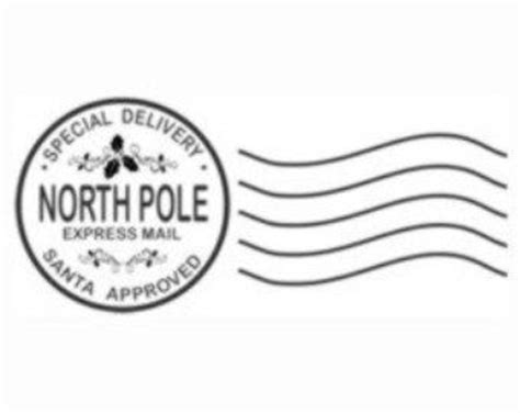 North Pole Postmark Rubber Stamp - 205H02 | Santa stamp, North pole, Pole