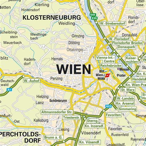 Wien map - Map showing Vienna (Austria)