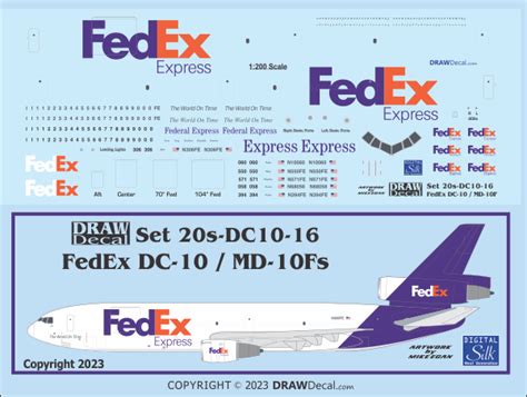 FedEx DC-10 / MD-10Fs – DRAW Decal