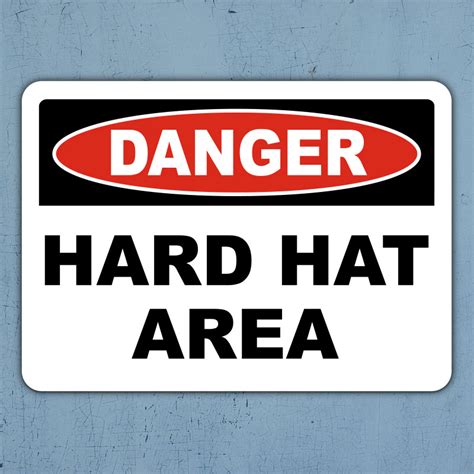 Danger Hard Hat Area Sign - Save 10% Instantly