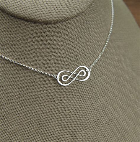 Double infinity necklace in sterling silver sterling silver