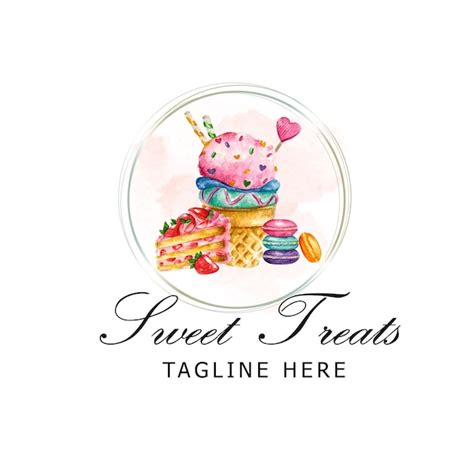 Premium Vector | Sweet Treats Logo Design, Heart Breakable Logo ...