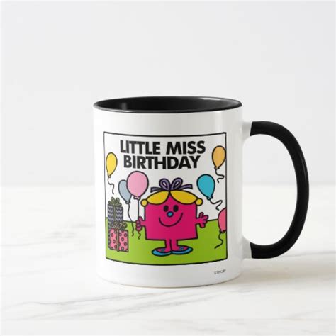 Little Miss Birthday | Presents & Balloons Mug | Zazzle