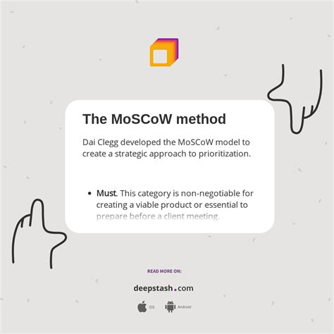 The MoSCoW method - Deepstash