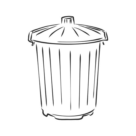 trash can vector sketch 11094784 Vector Art at Vecteezy