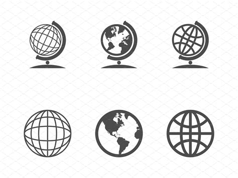Globe icons | Icons ~ Creative Market
