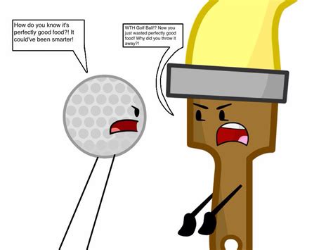 Paintbrush and Golf Ball in an argument by GlazeSugarNavalBlock on DeviantArt