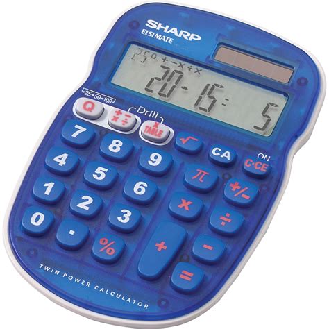 Sharp Calculators, SHRELS25BBL, EL-S25B-BL 10-Digit Handheld Math Quiz ...