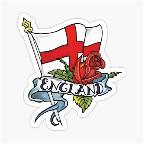 "England Traditional Tattoo" Sticker for Sale by casualsofficial | Redbubble