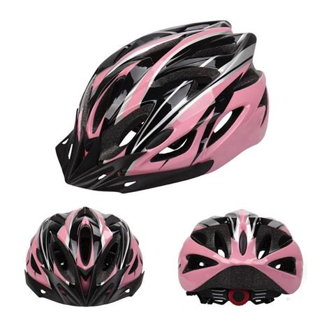 NEWBOLER Bicycle Helmet Pink For Women Men Ultralight Integrally molded Helmet MTB Road Bike ...