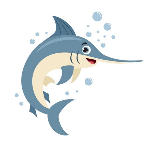 Cartoon Drawing Of A Swordfish 13536650 Vector Art at Vecteezy