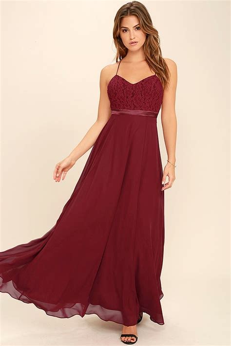 Lovely Wine Red Dress - Lace Dress - Maxi Dress - $112.00 - Lulus