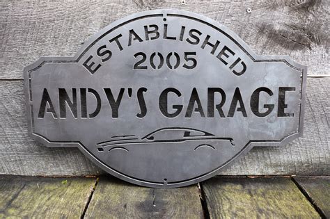 Custom Metal Garage Sign Personalized Man Cave Decor | Etsy