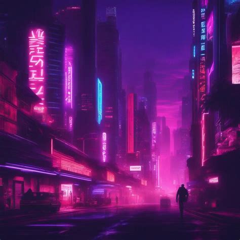 Premium AI Image | Ai generated Image night mode of city neon style