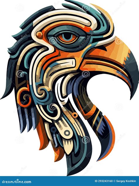 Vector Ornamental Ancient Raven, Crow Illustration. Abstract Historical ...