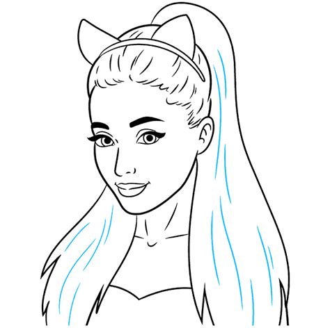 Drawing of Ariana Grande Easy Drawing of Ariana Grande Step by Step ...