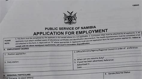 how to fill in a Government Application form CORRECTLY :NAMIBIAN ...