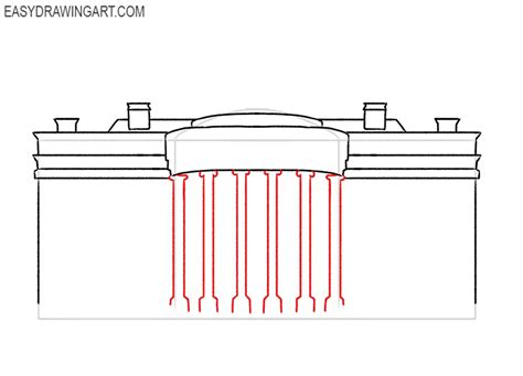 How to Draw the White House - Easy Drawing Art