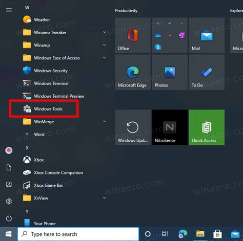 How to find the Windows Accessories folder in the Start menu