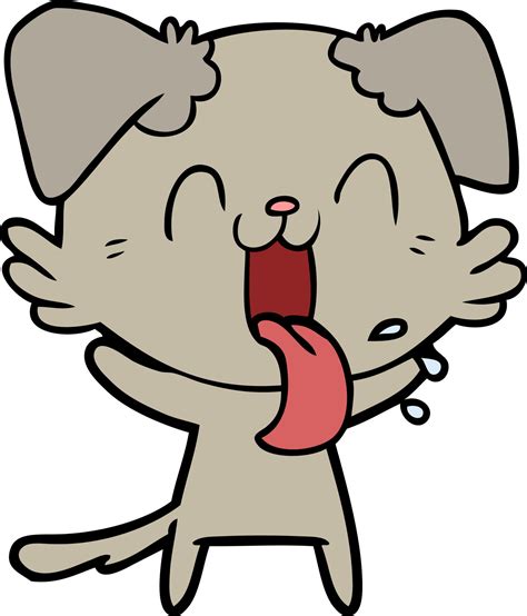 Cartoon dog sticking tongue out 13756071 Vector Art at Vecteezy