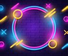 Neon Light In Circle Vector Art & Graphics | freevector.com
