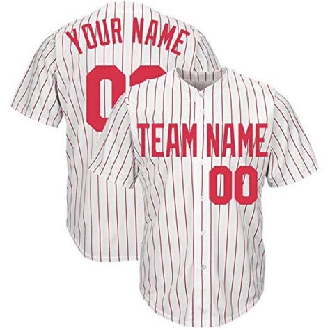 Custom Baseball Jersey Embroidered Your Names and Numbers – Pinstripe ...