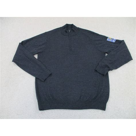 Greg Norman Greg Norman Sweater Adult Medium Gray Quarter Zip Pullover ...