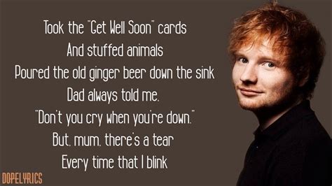 Supermarket Flowers - Ed Sheeran (Lyrics) | Ed sheeran lyrics, Singing hallelujah, Lyrics