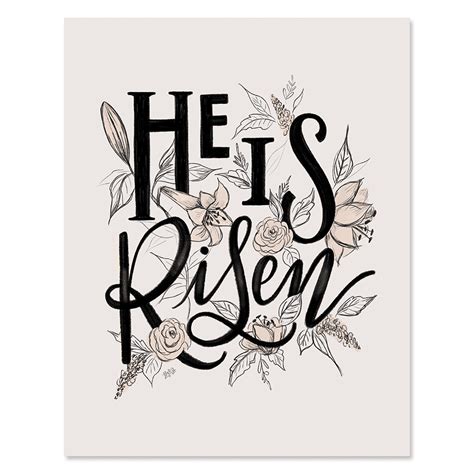 Lily & Val – He Is Risen - Print & Canvas - Easter wall decor - Religious Art