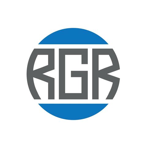 RGR letter logo design on white background. RGR creative initials circle logo concept. RGR ...