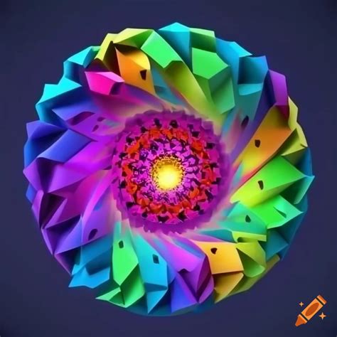 Colorful abstract 3d art design