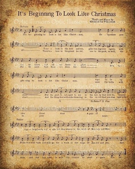 Printable Vintage Christmas Sheet Music | Christmas sheet music, Vintage christmas, Christmas music