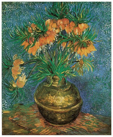 Still Life With Fritillarias Painting by Vincent Van Gogh