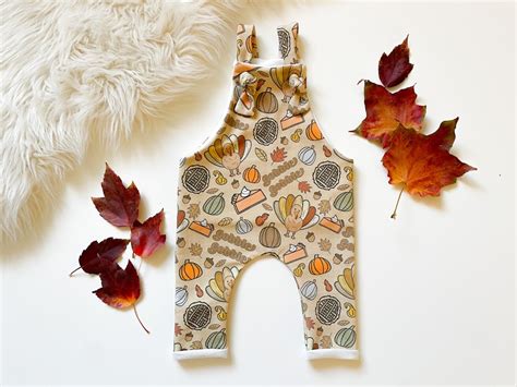 Baby Boy Thanksgiving Outfit // Baby Girl Thanksgiving Outfit // Thanksgiving Overalls ...