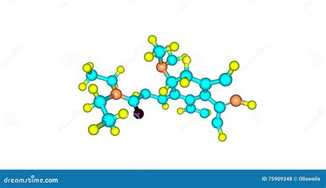 Lysergic Acid Diethylamide or LSD Molecule Isolated on White Stock Illustration - Illustration ...