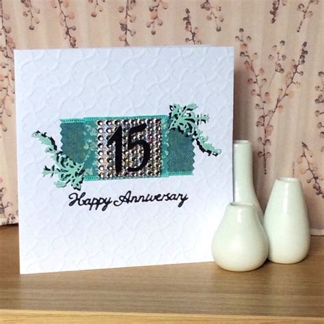 15th Anniversary Cards Crystal for 15 Years Together - Etsy