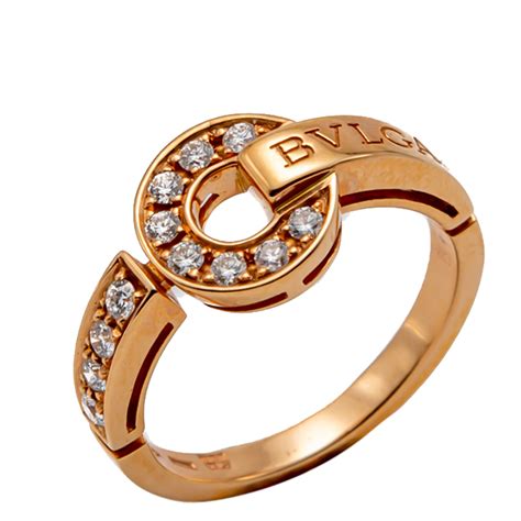 Bvlgari Rose Gold Bvlgari Bvlgari Pave Diamond Ring Size 56 Bvlgari | The Luxury Closet