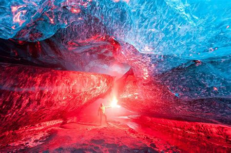 Wallpaper : men, colorful, nature, red, ice, cave, lava, geological phenomenon 2048x1363 ...