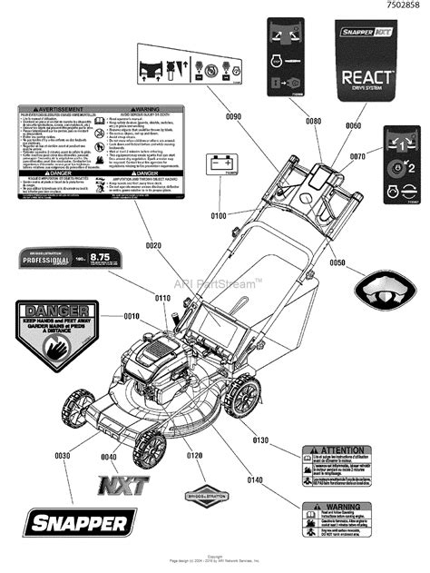 Snapper NXT22875E (7800839) 22" 8.75GT Self-Propelled Electric Start ...