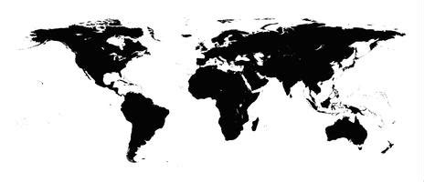 World Map Flat Vector Png