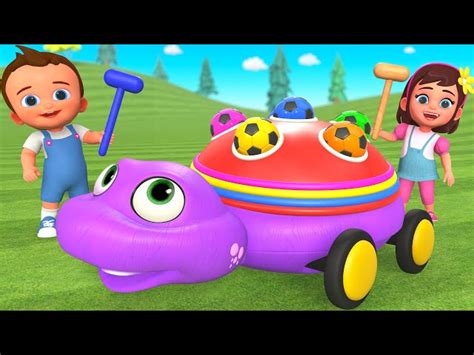 Color Soccer Balls Wheel On The Bus +More Nursery Rhymes & Kids Songs | Kindergarten Educational ...