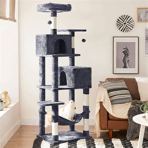 Large Cat Tower with Hammock & Two Perches