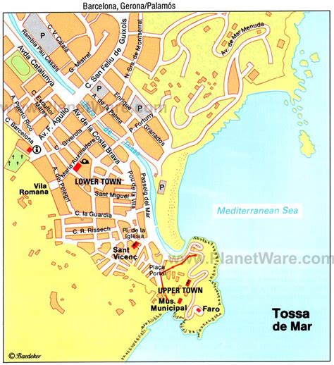 Map of Tossa de Mar | PlanetWare