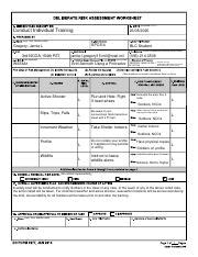 deliberate risk assessment worksheet for m4 range